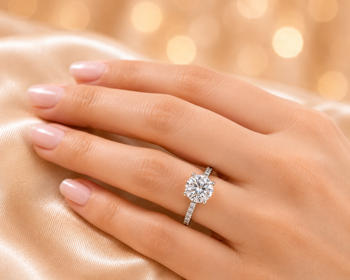 Classic Round Lab-Grown Diamond Engagement Ring