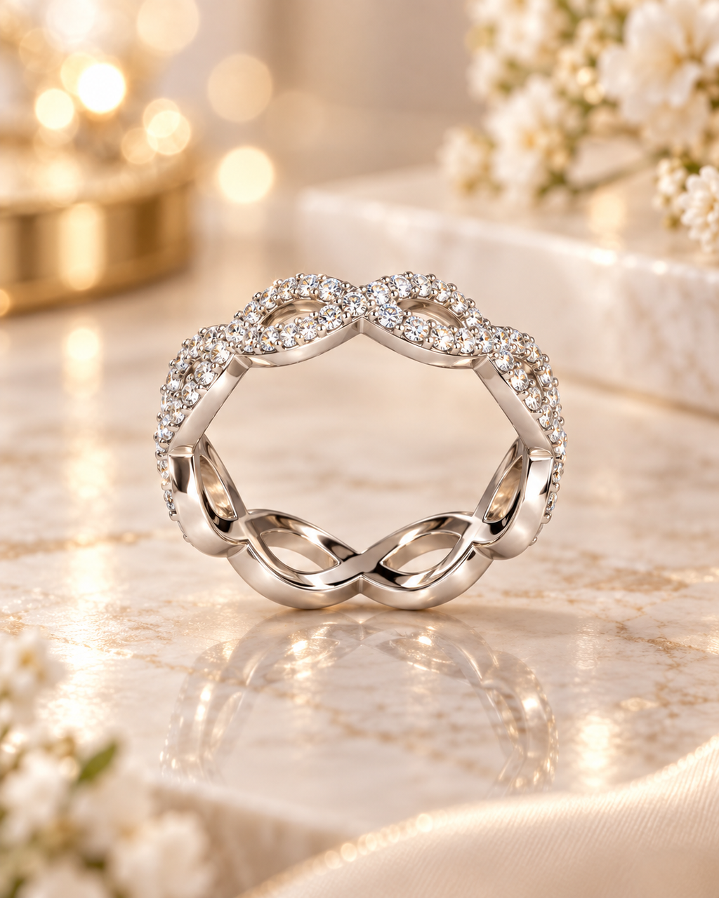 Lab-Grown Diamond 1/2 Infinity Band