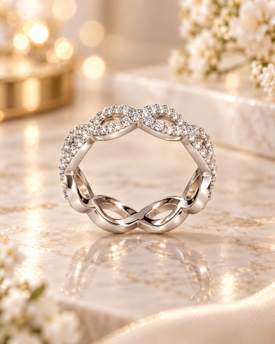 Lab-Grown Diamond 1/2 Infinity Band